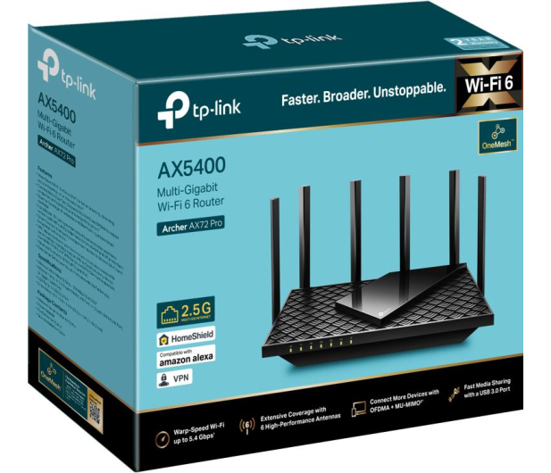 TP-Link Archer AX72 Pro (5400Mb/s a/b/g/n/ac/ax) USB 3.0 - 1109763 - zdjęcie 2